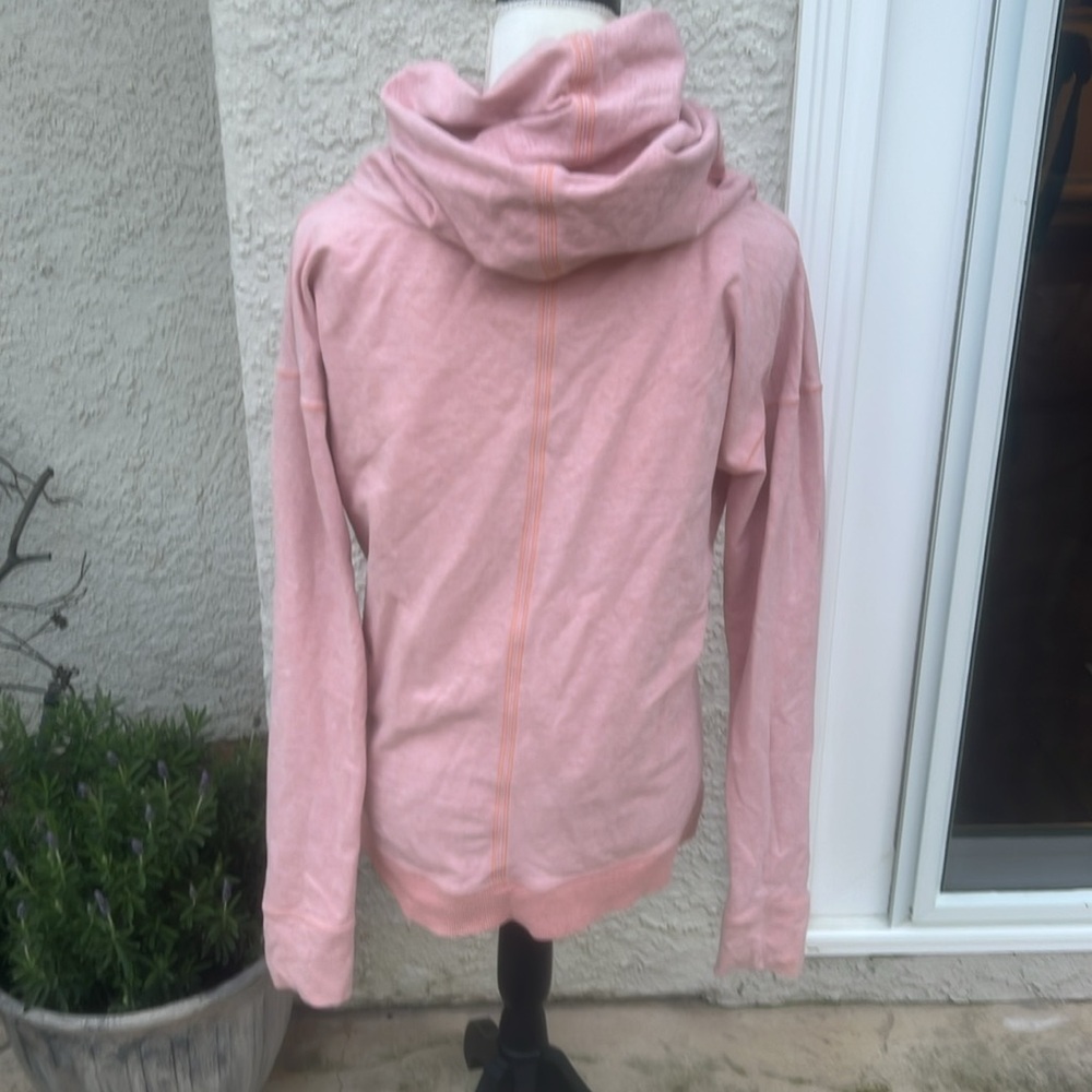 Lululemon Stress Less Funnel Cowl Neck Peach Hoodie Pullover Women's Size 6 - Picture 5 of 9